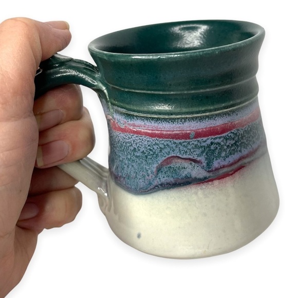 Hand Crafted Other - Hand Thrown Glazed Coffee Mug Signed Artist Mark Hudak Of Throwing Mud Gallery
